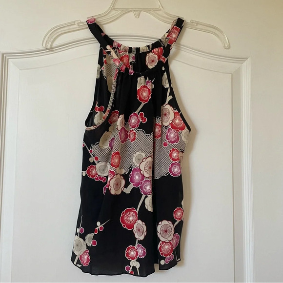 Trina Turk Cherry Blossom Halter Top - Size XS Petite - Picture 1 of 3